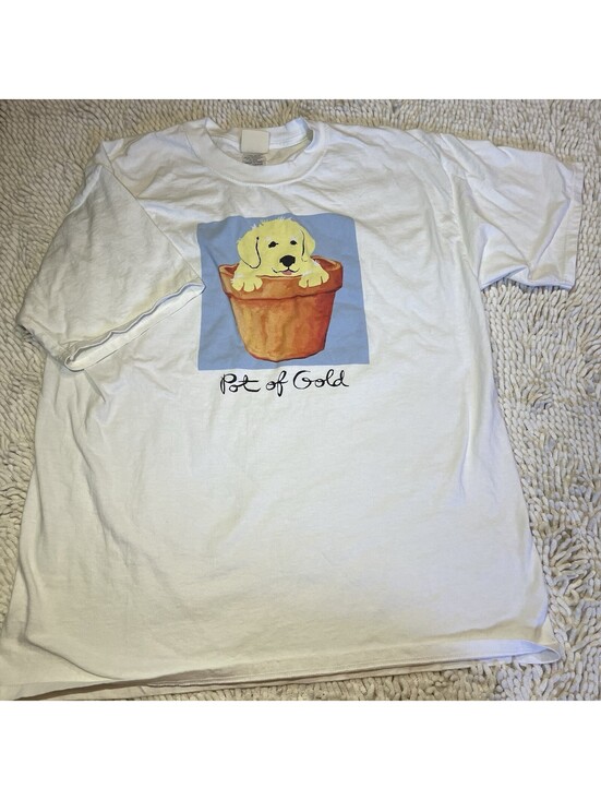 Hatley Other - Vintage Hatley T Shirt "Pot Of Gold" Dog Graphic Canada Made Size XL Y2K
